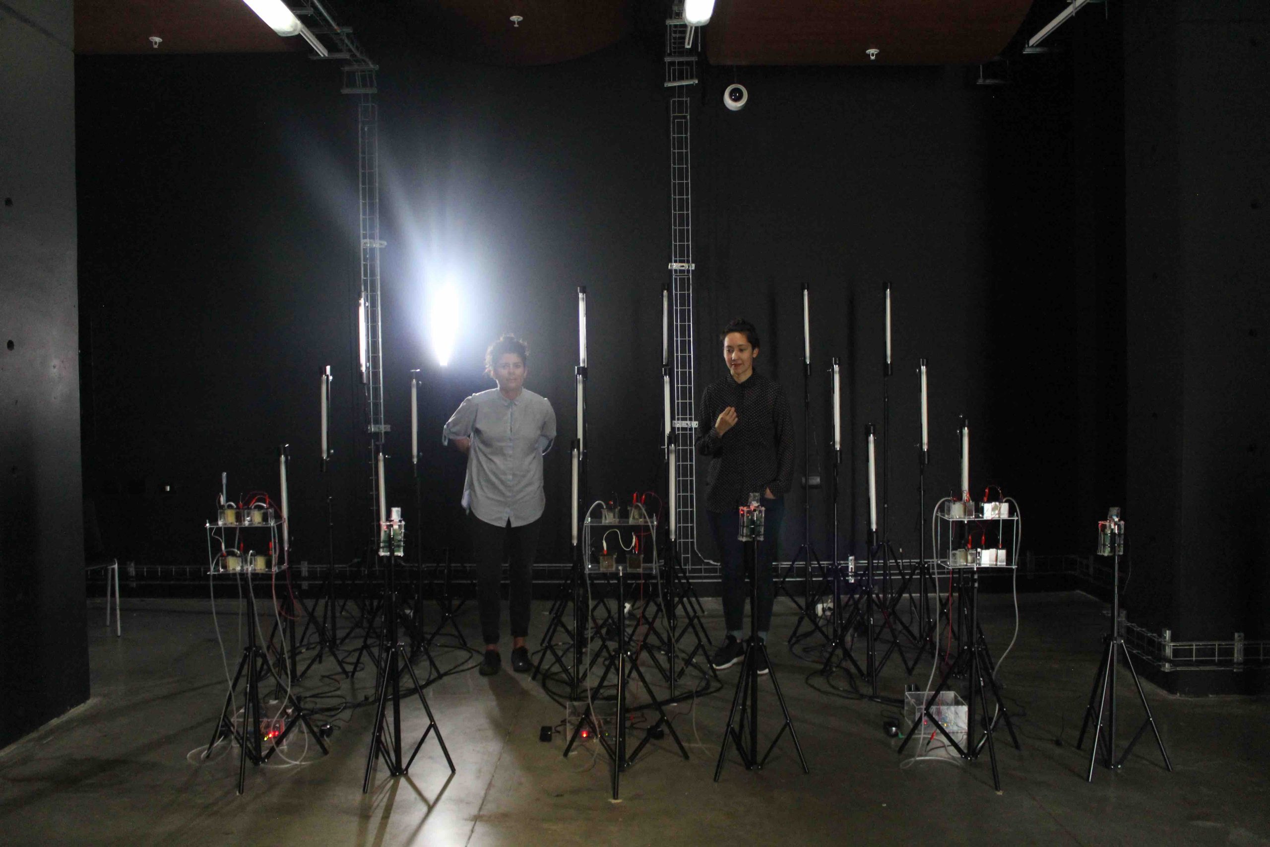 Artistas de la exposición sonora: Leslie y Paloma