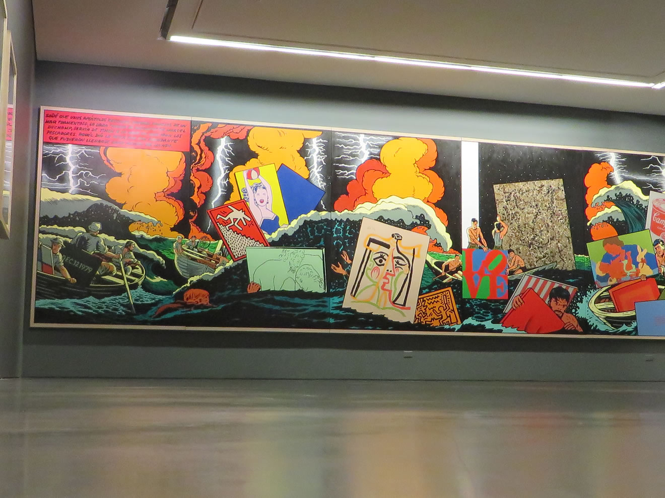 Exposición cuadro pintado La leyenda del sueño Álvaro Barrios