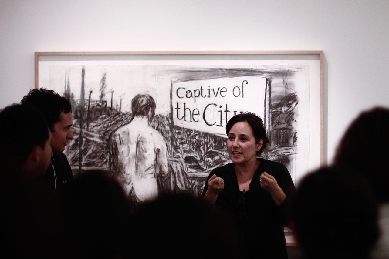 Exposiciones en pared del mamm Exposiciones imagen Exposiciones sala del mamm obra Fortuna William Kentridge