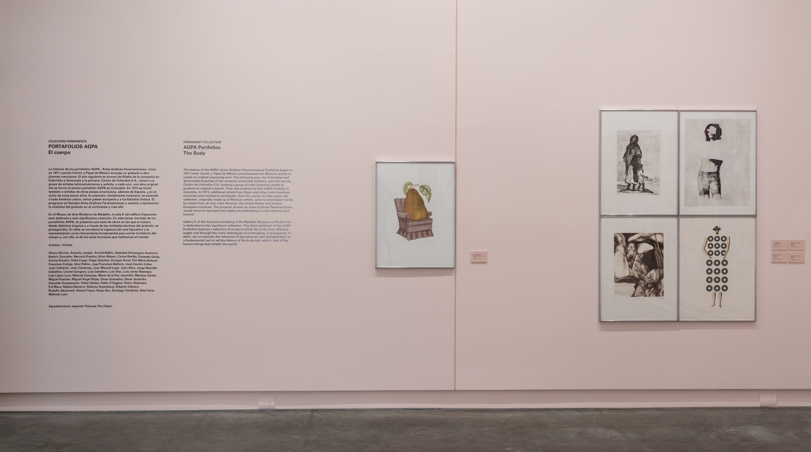 Exposiciones obras en pared Portafolios Agpa el cuerpo