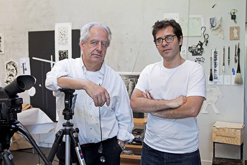 Mateo López junto a William Kentridge