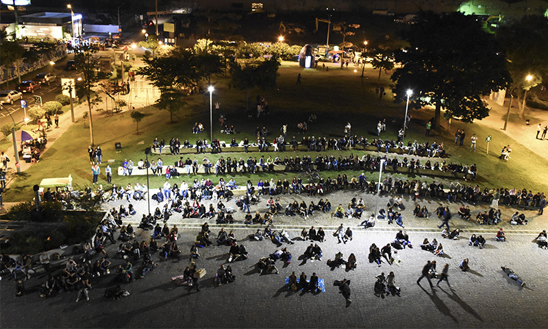 Foto aérea de la plazoleta del MAMM