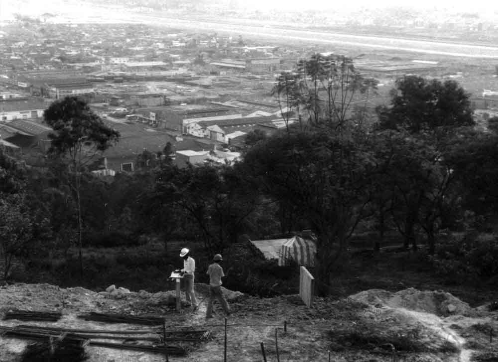Construcción del parque de Esculturas del Cerro Nutibara