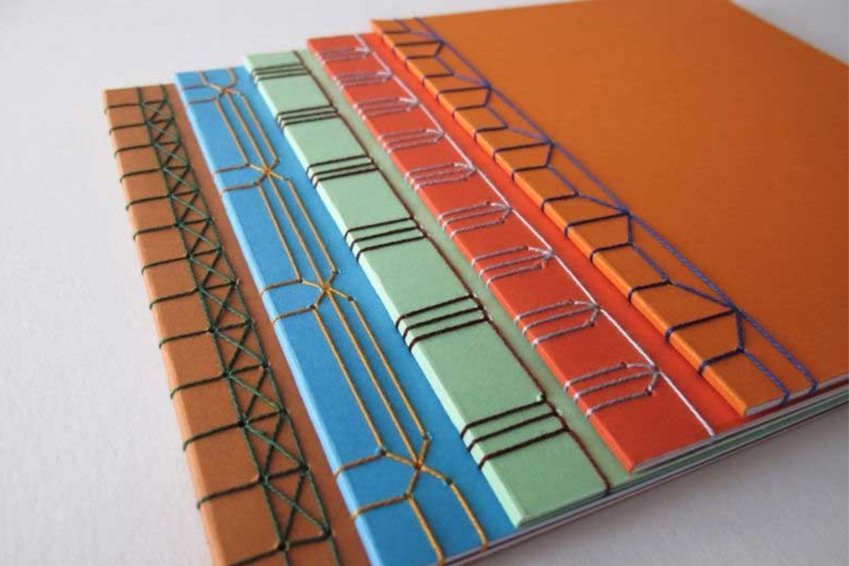 Ejemplo de encuadernación japonesa