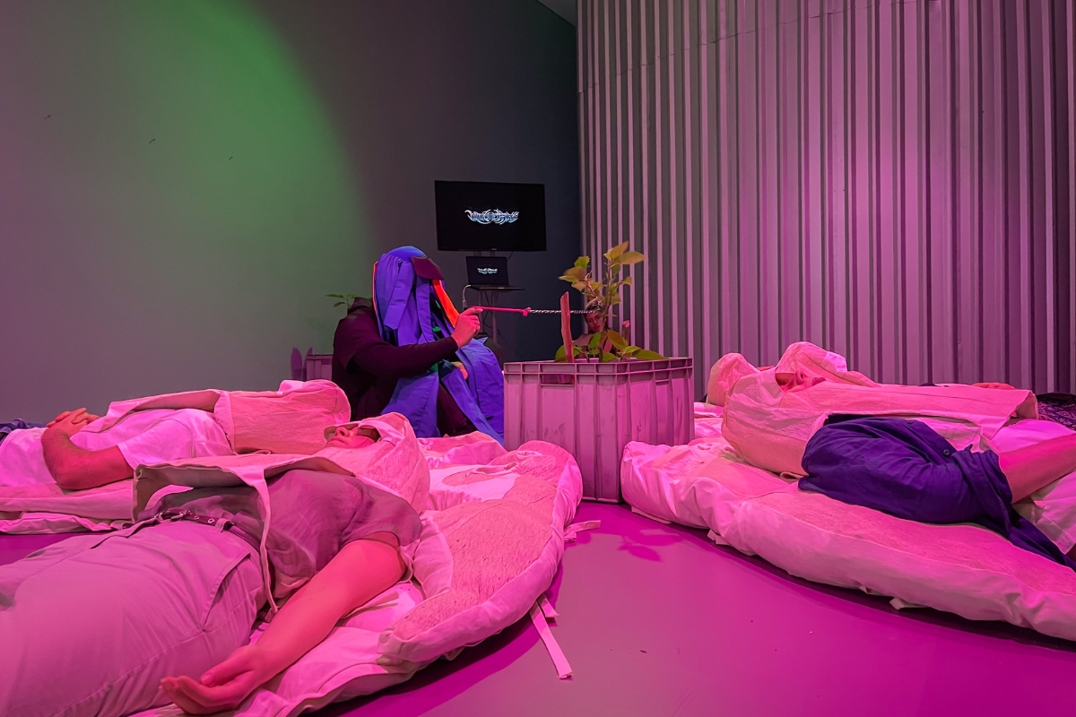 Fotografía de la primera activación de Tecnologías colectivas del sueño
