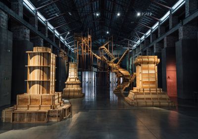 Fotografía de la exposición Juan Fernando Herrán. Materialidades y constelaciones