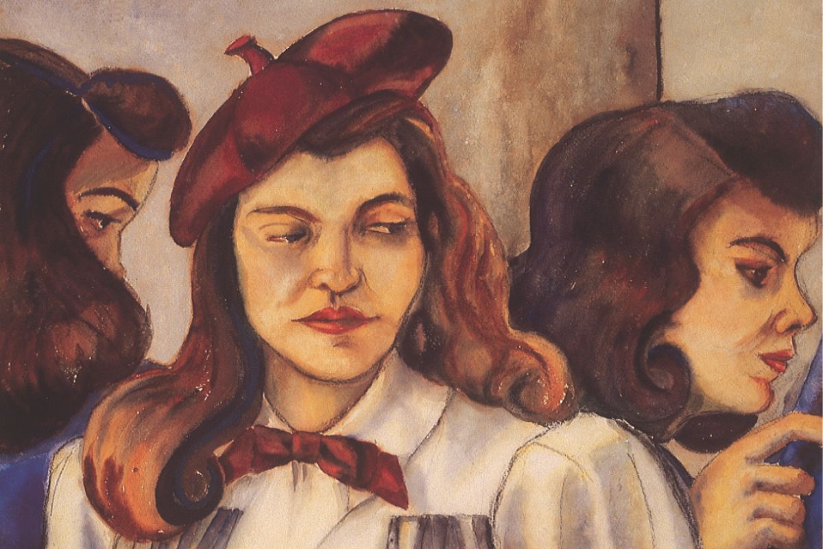 Fragmento de la obra "La colegiala" de la maestra Débora Arango