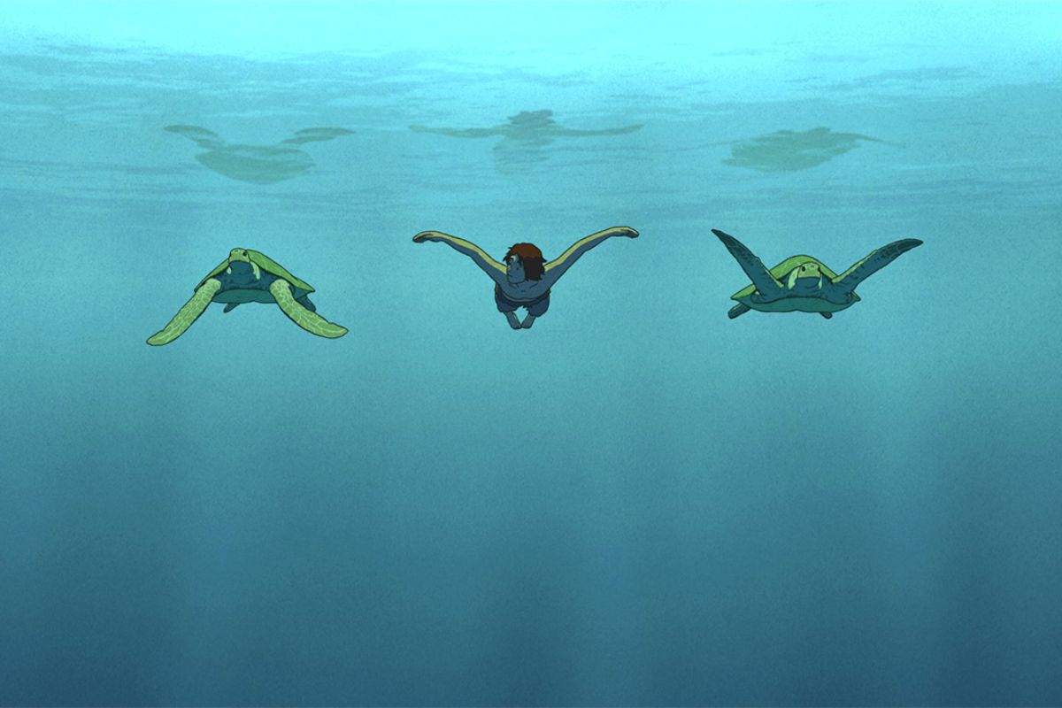 Fotograma de la película La tortuga roja
