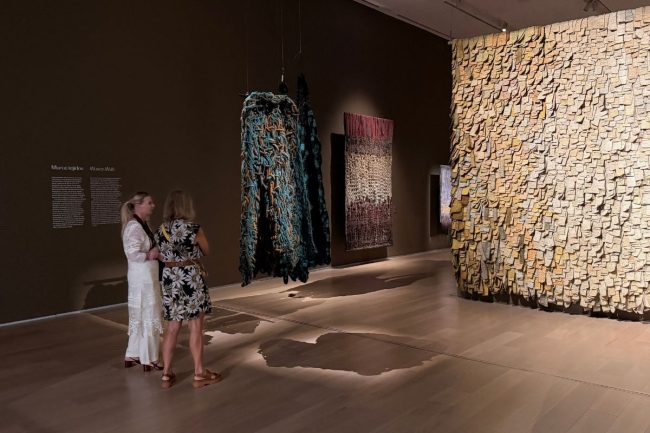 Fotografía de la obra de Olga Amaral en el MALBA