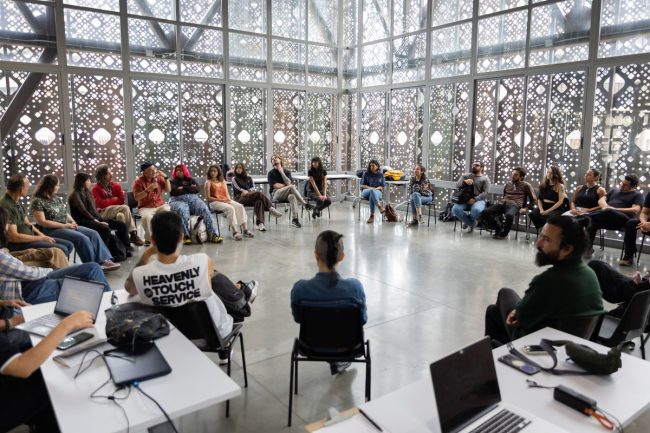 Fotografía de taller en el Museo de Arte Moderno de Medellín