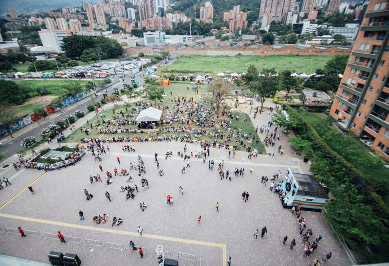Foto aérea del parque lineal del MAMM en Ciudad del Río