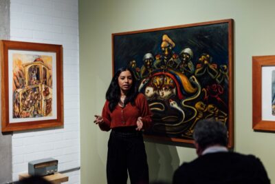 Fotografía en la visita al taller de curaduría. El revés de Débora