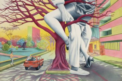 Obra La venida de la ceiba de la artista Karen Lamassonne