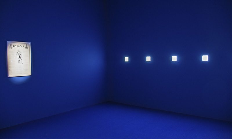 Cuarto azul de la exposición Formas de libertad