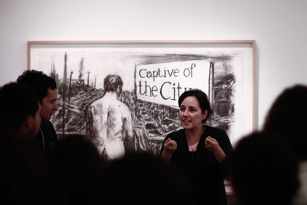 Exposiciones en pared del mamm Exposiciones imagen Exposiciones sala del mamm obra Fortuna William Kentridge